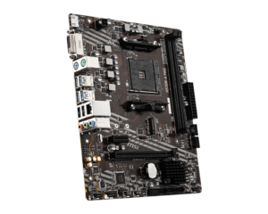 Tarjeta Madre Micro-ATX MSI A520M-A PRO para Socket AMD AM4 | Soporta Procesadores Ryzen Series 3000, 4000G y 5000 | Ranura Turbo M.2 Gen3 x4 (32Gb/s) | Memoria DDR4 Boost hasta 4600MHz (OC) | Audio Boost y Gigabit LAN | Salidas HDMI y DVI-D | MSI A520M-A PRO