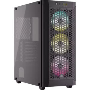 Gabinete CORSAIR 480T RGB Airflow Semitorre ATX | Incluye 3 Ventiladores AR120 RGB Preinstalados (8 LEDs c/u) | Panel Lateral de Cristal Templado Sin Herramientas | Soporte E-ATX/ATX/mATX/ITX | GPU hasta 400mm | Radiador Frontal/Superior hasta 360mm | 2x USB 3.2 Gen 1 Type-A | CC-9011272-WW