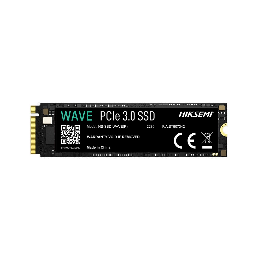 Unidad de Estado Sólido Interna M.2 NVMe PCIe Hiksemi Wave(P) 256GB | Formato M.2 2280 PCIe Gen3 x4 de Alta Velocidad | Lectura Secuencial hasta 1800 MB/s y Escritura hasta 1200 MB/s | Memoria 3D NAND Flash | Para Laptops y Motherboards de PC | PCB Color Negro | HS-SSD-WAVE(P) 256GB