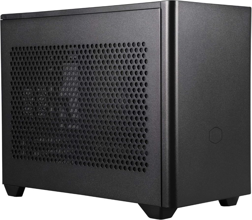 Gabinete Mini-ITX Cooler Master MasterBox NR200 de 18.25L | Chasis SFF Compacto con Paneles Ventilados de Acero Perforado | Accesibilidad Total 360 Grados sin Herramientas | Soporte para GPU de Triple Ranura hasta 330 mm | Compatible con Fuentes SFX y SFX-L | Soporte para Radiadores de 240/280 mm | Color Negro | Cooler Master MCB-NR200-KNNN-S00