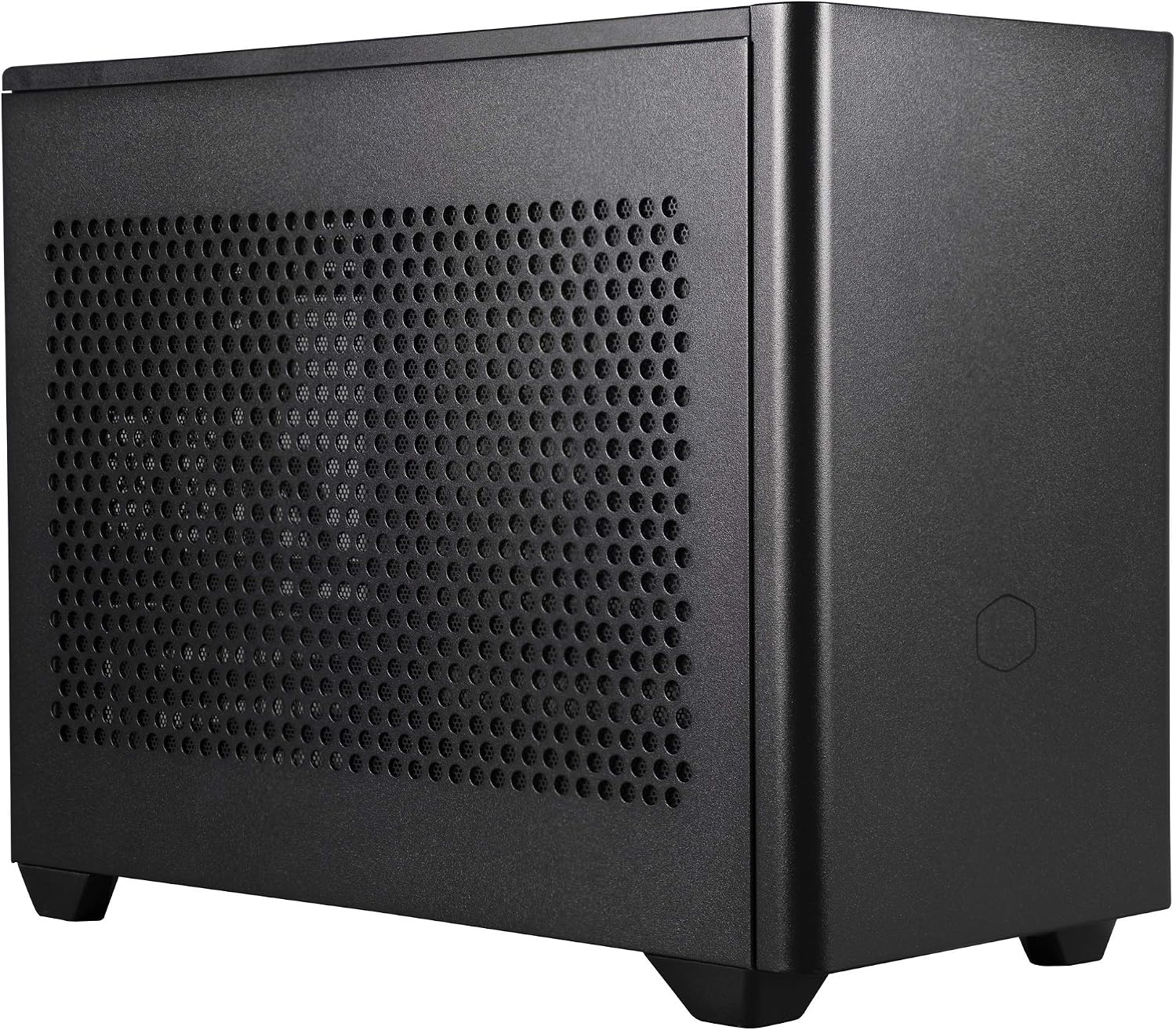 Gabinete Mini-ITX Cooler Master MasterBox NR200 de 18.25L | Chasis SFF Compacto con Paneles Ventilados de Acero Perforado | Accesibilidad Total 360 Grados sin Herramientas | Soporte para GPU de Triple Ranura hasta 330 mm | Compatible con Fuentes SFX y SFX-L | Soporte para Radiadores de 240/280 mm | Color Negro | Cooler Master MCB-NR200-KNNN-S00 | 2 Ventiladores Incluidos