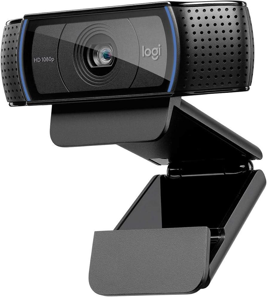 Webcam Logitech HD Pro C920 | Video Full HD 1080p a 30fps | Lente de Cristal Carl Zeiss de 5 Elementos con Autofoco de 20 Pasos | Campo de Visión Diagonal de 78° | Micrófonos Estéreo Duales Omnidireccionales | Fotos de 15MP | Compresión H.264 (UVC) | USB-A Integrado