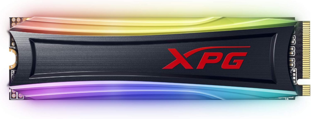 Unidad de Estado Sólido SSD M.2 NVMe ADATA XPG Spectrix S40G RGB de 512GB | Interfaz PCIe Gen3x4 NVMe 1.3 en Formato 2280 | Velocidades de Lectura hasta 3500 MB/s y Escritura hasta 2400 MB/s | Disipador de Aluminio Integrado con Iluminación LED RGB Personalizable | Caché SLC y DRAM Buffer | Memoria 3D TLC NAND | AS40G-512GT-C
