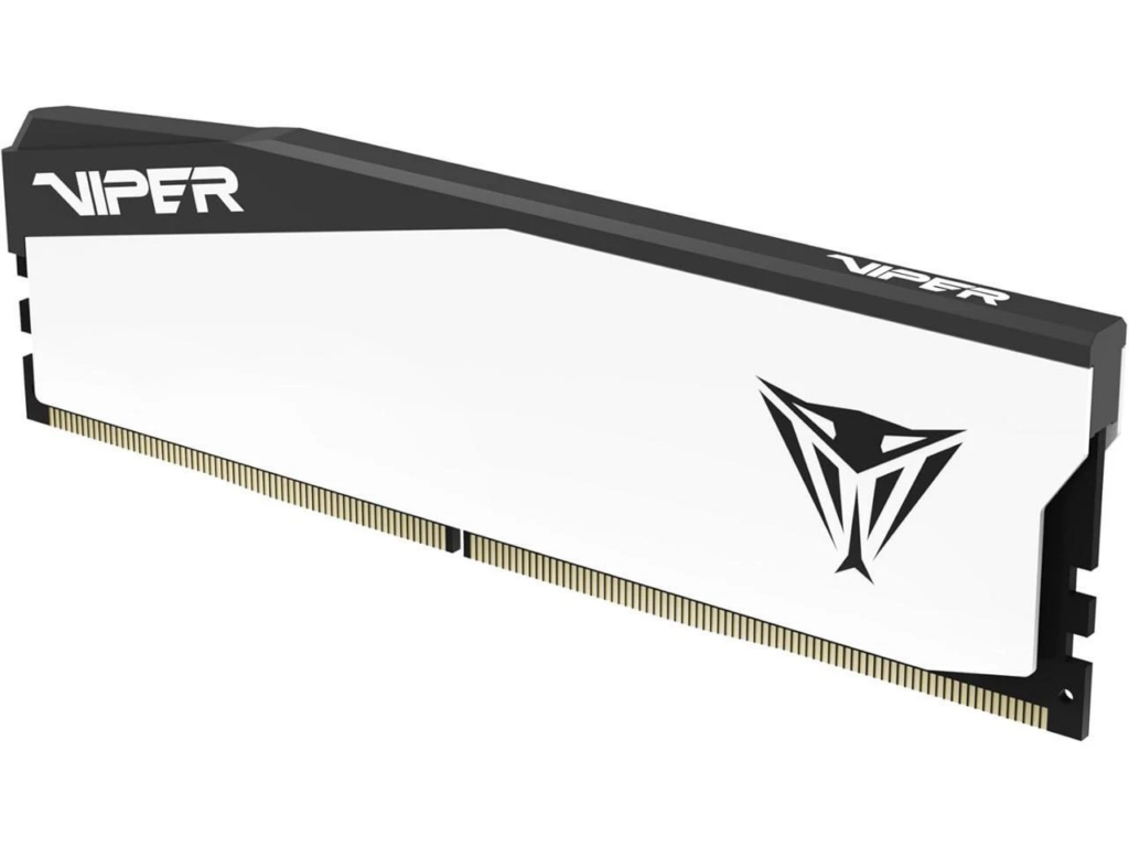 Memoria RAM DDR5 16GB a 6000MT/s CL30 Patriot Viper Elite 5 | Latencia Ultrabaja CL30 a 1.35V | Disipador Térmico de Aluminio Blanco Mate | Soporta Perfiles Intel XMP 3.0 y AMD EXPO | Sensor Térmico Integrado y On-Die ECC | Formato UDIMM 288 Pines | VEB516G6030W | ASIN B0DPR9VBWN