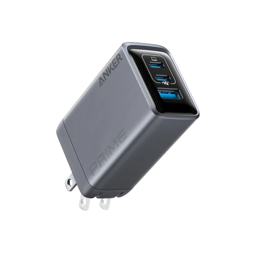 Cargador Anker Prime 100W de 3 Puertos GaN | 2x USB-C + 1x USB-A | Puerto Superior con 100W Dedicado para Laptop | ActiveShield 2.0 (35 Verificaciones/Segundo) | Diseño Ultra Compacto Más Pequeño que una Tarjeta de Crédito | Compatible MacBook, iPhone, Galaxy, Pixel | Modelo A2688