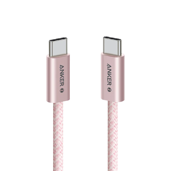 Cable Anker USB-C a USB-C 240W | Carga Rápida bajo Protocolo PD3.1 | Transmisión de Datos 480Mbps | Conector de Aluminio Aeroespacial de Una Pieza de 5.8mm | Núcleo de 8 Hilos + Cinta Conductora de Grafeno | Resistencia a más de 10,000 Flexiones | Recubrimiento Nano Antiadherente