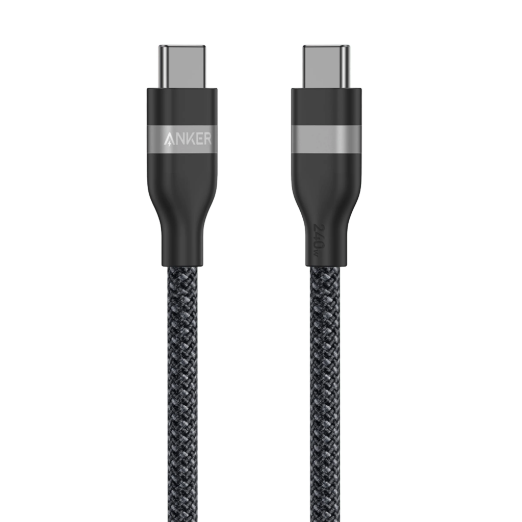 Cable Anker USB-C a USB-C de 3ft/6ft | Carga Rápida de 240W | Transmisión de Datos 480Mbps | Certificación USB-IF | Trenzado en PCR Reciclado (Upcycled-Braided) | Resistencia a más de 30,000 Flexiones | Empaque Libre de Plástico | Compatible iPhone, MacBook, Samsung, Google Pixel | Modelo A82E2