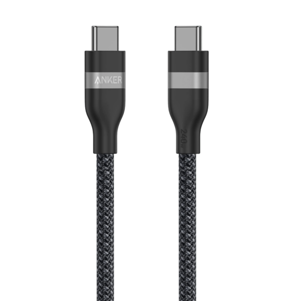 Cable Anker USB-C a USB-C de 3ft/6ft | Carga Rápida de 240W | Transmisión de Datos 480Mbps | Certificación USB-IF | Trenzado en PCR Reciclado (Upcycled-Braided) | Resistencia a más de 30,000 Flexiones | Empaque Libre de Plástico | Compatible iPhone, MacBook, Samsung, Google Pixel | Modelo A82E2