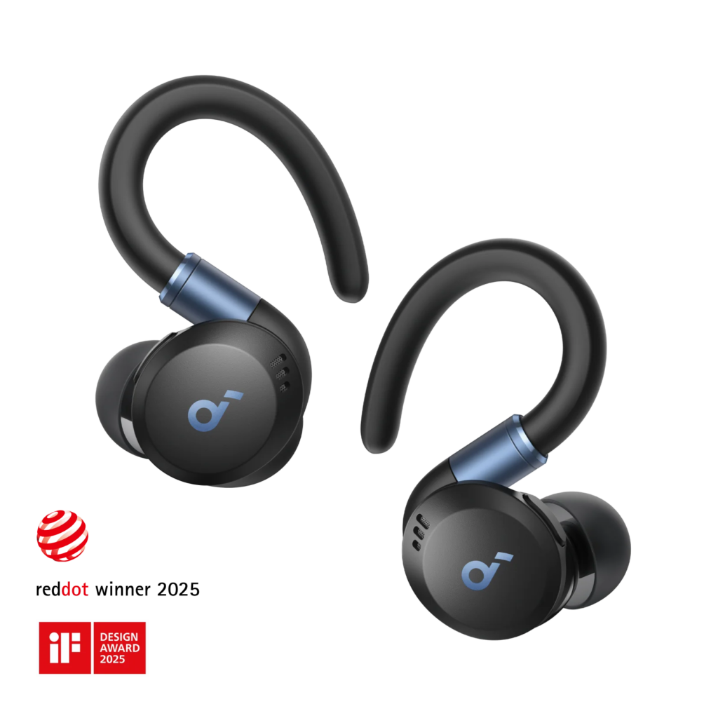 Auriculares Deportivos Inalámbricos Soundcore Sport X20 de Anker con Ganchos Ajustables y Rotatorios | Cancelación Activa de Ruido Extrema (Ultra-Strong ANC) | Transductores Dinámicos de 11 mm con Graves Potentes | Certificación Resistente al Agua y Sudor SweatGuard IP68 | Hasta 48 Horas de Reproducción Total con Carga Rápida | Soundcore Sport X20
