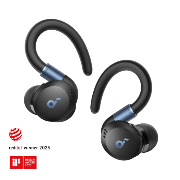 Auriculares Deportivos Inalámbricos Soundcore Sport X20 de Anker con Ganchos Ajustables y Rotatorios | Cancelación Activa de Ruido Extrema (Ultra-Strong ANC) | Transductores Dinámicos de 11 mm con Graves Potentes | Certificación Resistente al Agua y Sudor SweatGuard IP68 | Hasta 48 Horas de Reproducción Total con Carga Rápida | Soundcore Sport X20