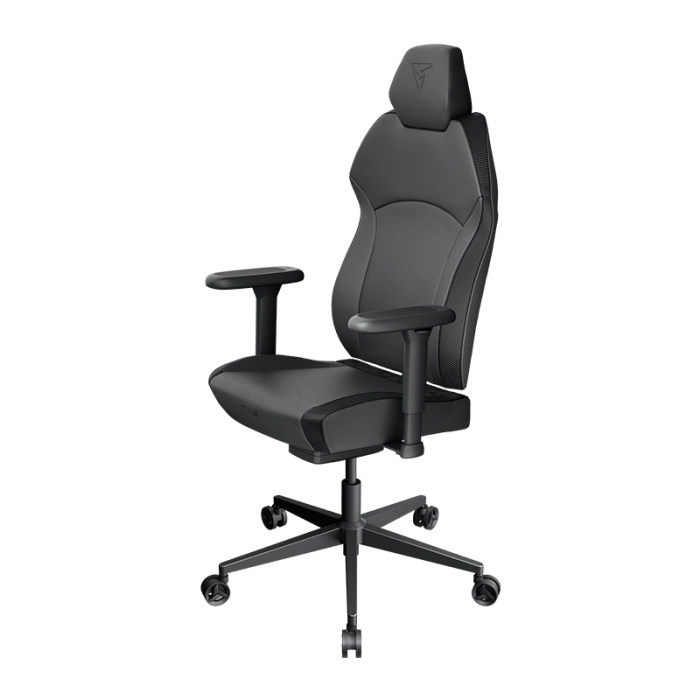 Silla de Oficina Ergonómica ThunderX3 SOLO 360 MODERN | Soporte Lumbar Adaptativo Multidireccional 360° | Respaldo en Malla Transpirable de Alta Resistencia | Reposabrazos Ajustables 2D y Cabecero Ergonómico | Mecanismo de Reclinación Sincronizada con Bloqueo | Pistón de Gas Clase 4 | Color Negro