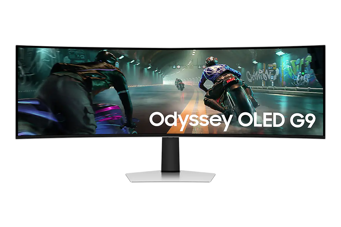 Monitor Gamer Ultrawide Samsung Odyssey OLED G9 G91SD de 49 Pulgadas Curvo | Panel QD-OLED Dual QHD (5120x1440) 32:9 | Curvatura 1800R | 144Hz y 0.03ms (GtG) | VESA DisplayHDR True Black 400 + HDR10+ Gaming | AMD FreeSync Premium Pro | Contraste 1,000,000:1 | 1x DP 1.4 + 1x HDMI 2.1 + 1x Micro HDMI 2.1 | LS49DG912SNXZA