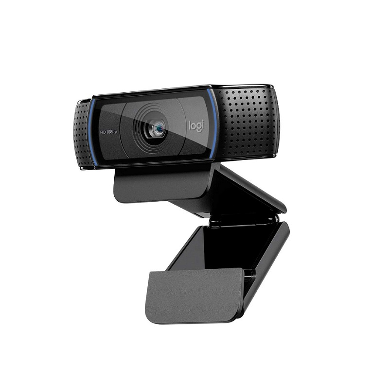 Cámara Web Logitech C920 HD Pro Full HD 1080p a 30 fps (Caja Abierta / Nueva) | Lente de Cristal Full HD con Enfoque Automático Rápido | Corrección de Iluminación Automática RightLight 2 | Dos Micrófonos Estéreo Integrados | Clip Universal y Rosca para Trípode | Conexión USB Plug and Play con 6 Meses de Garantía | Logitech C920 HD Pro