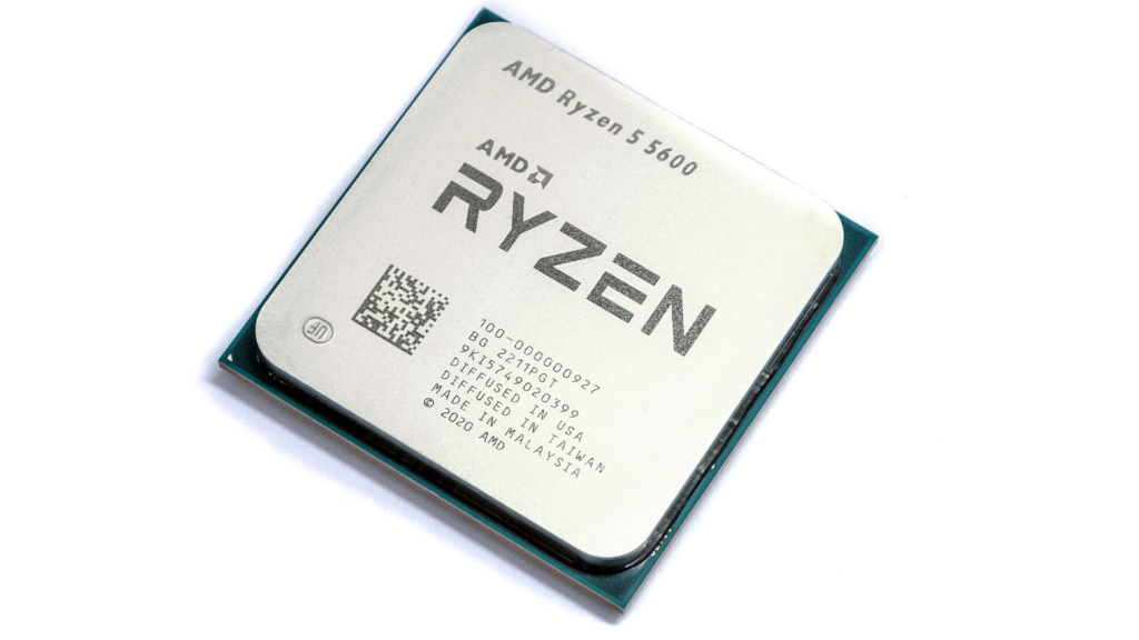 Procesador AMD Ryzen 5 5600 | USADO — Sin Caja y Sin CPU Cooler | 6 Meses de Garantía | Arquitectura Zen 3 (7nm) | 6 Núcleos / 12 Hilos | Reloj Base 3.5GHz / Boost hasta 4.4GHz | Caché L3 de 32MB | PCIe 4.0 | TDP 65W | Socket AM4 | Multiplicador Desbloqueado para Overclocking | Compatible Chipsets X570/B550/X470/B450/A520