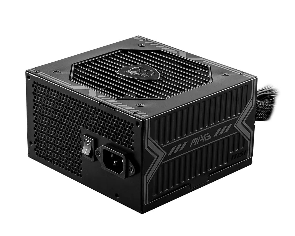 Fuente de Poder MSI MAG A650BN 650W (CN) | Nueva, Sin Caja | 6 Meses de Garantía | Certificación 80 PLUS Bronze (hasta 85% Eficiencia) | Diseño DC-DC | Riel Único de +12V a 54A | PFC Activo | Ventilador de 120mm Sleeve Bearing | No Modular | Protecciones OCP/OVP/OPP/OTP/SCP