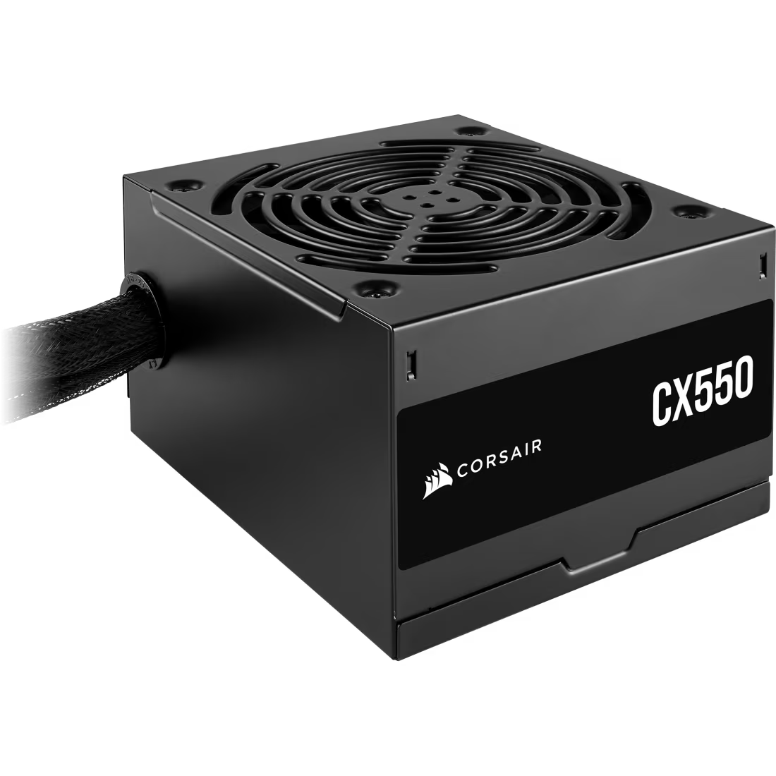 Fuente de Poder CORSAIR CX550 550W | Certificación 80 PLUS Bronze (hasta 88% Eficiencia) | No Modular | Ventilador Silencioso de 120mm con Control Térmico | Riel Único de +12V a 44A | Carcasa Compacta de 125mm | Conectores ATX 24p + EPS 8p + 2x PCIe 8p + 3x SATA + 2x Molex | CP-9020277-NA