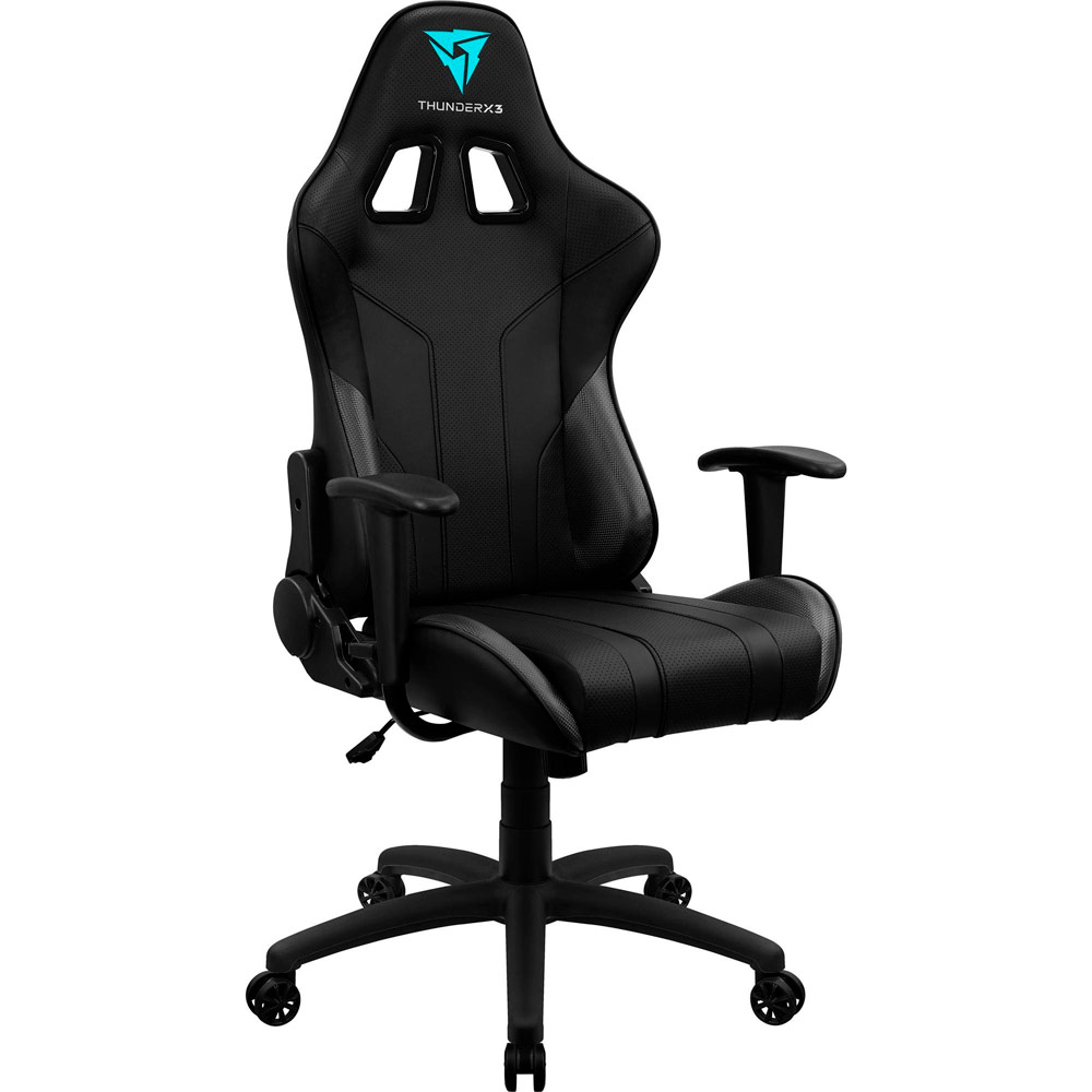 Silla Gamer ThunderX3 EC3 Cuero Sintético con AIR Tech | Respaldo Reclinable 180° | Cojines para Cabeza y Zona Lumbar | Base de Acero | Hasta 150 kg | Negro | TEGC-2027101.17