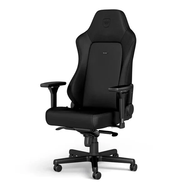Silla Gamer noblechairs HERO Black Edition Negra | Tapizado High-Tech Faux Leather (PU) con Microporos Transpirables | Espuma Fría de Alta Densidad | Soporte Lumbar Integrado de Ajuste Infinito | Reposacabezas de Espuma con Memoria | Reposabrazos 4D con Acolchado | Base de Aluminio de 5 Brazos | Pistón de Gas Clase 4 | Capacidad hasta 150kg (330.7 lb) | GAGC-167