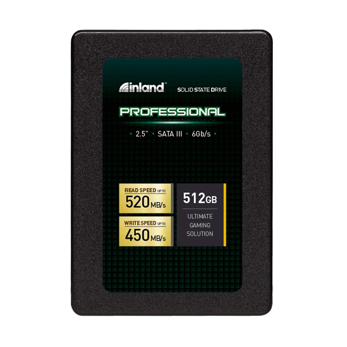 Disco SSD Inland Professional 512GB SATA III 2.5" 520 MB/s | 3D TLC NAND | 450 MB/s Escritura | 7mm | Laptop y PC | 512GB SATA SSD