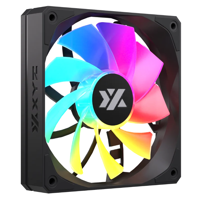 Ventilador para Gabinete XYZ Pulsar A-RGB de 120 mm | Velocidad de hasta 1800 RPM | Flujo de aire de 78.64 CFM | Control de velocidad PWM | Iluminación A-RGB direccionable | Funcionamiento silencioso | Unidad individual